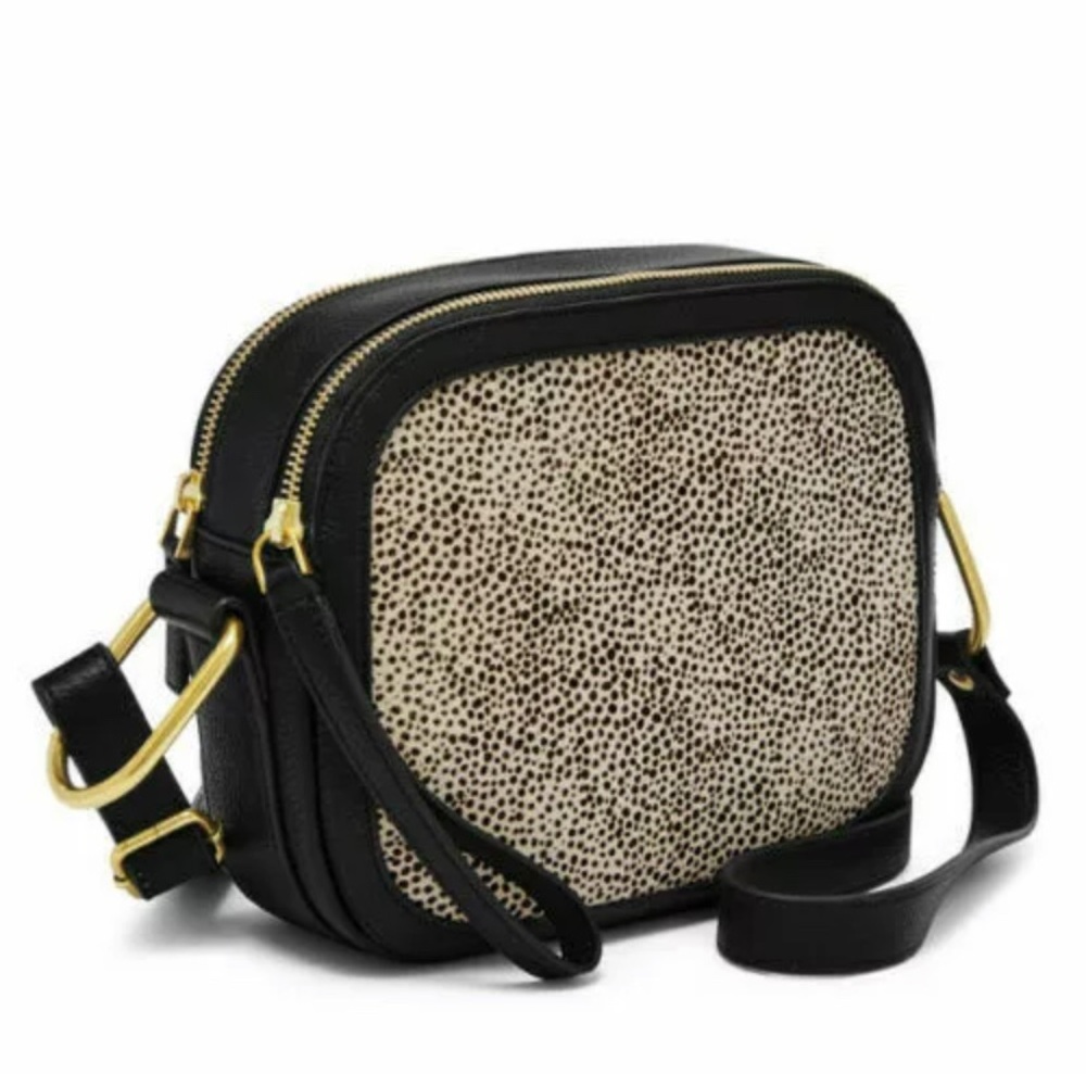 Fossil Elle Crossbody Leather / Calf Hair Handbag - Picture 2 of 3